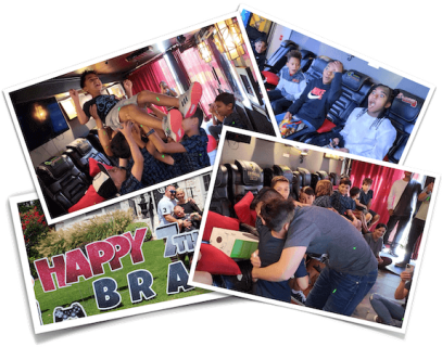 Game Bus Rental Collage Highlighting The Unique Experiences That We Offer Game Truck Contact Page