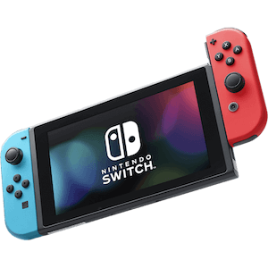 A Nintendo Switch gaming system is included as a birthday gift during our game bus rental